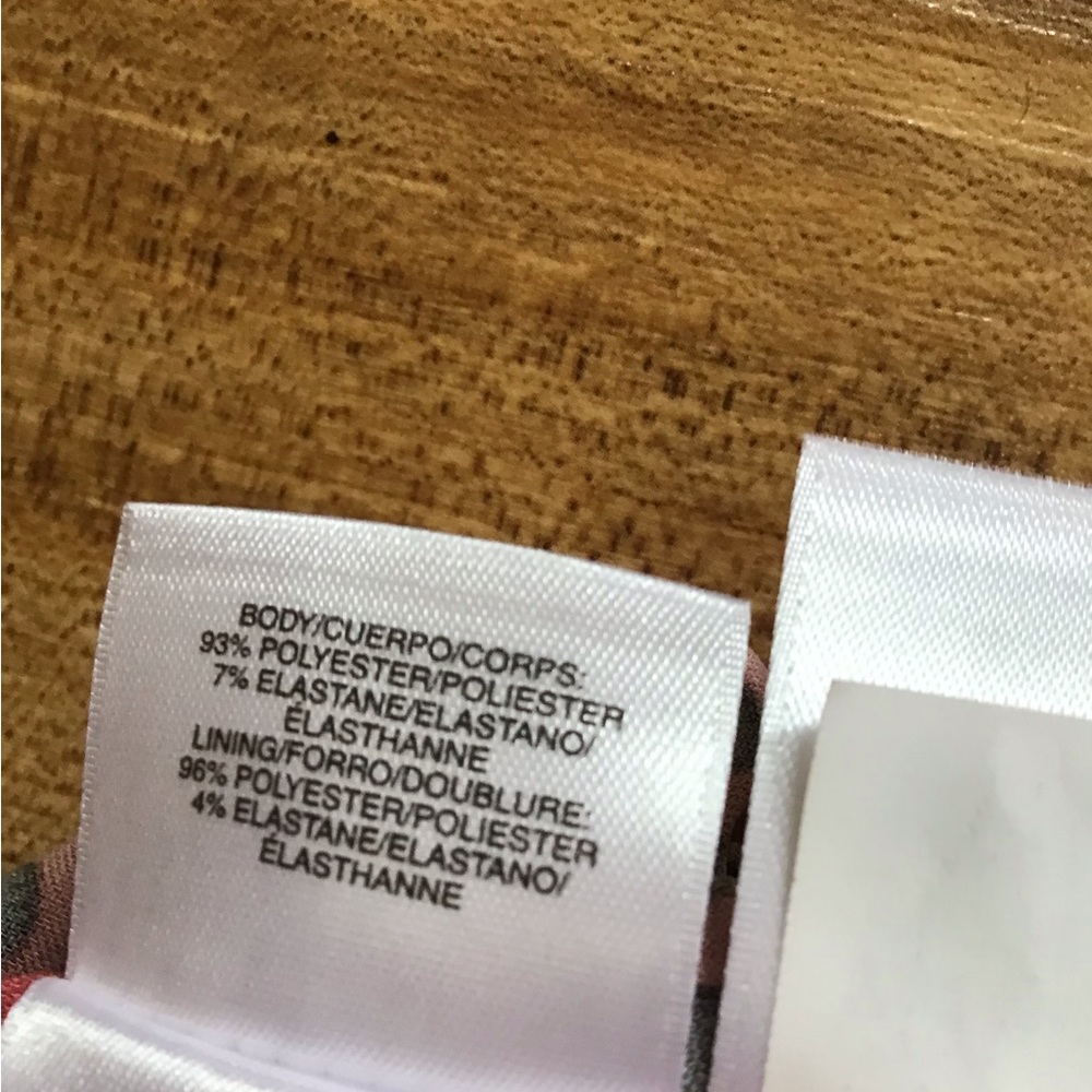 NWOT Anne Klein Classic Faux Wrap Dress Cinnamon & Black Polka Dot - Picture 13 of 14